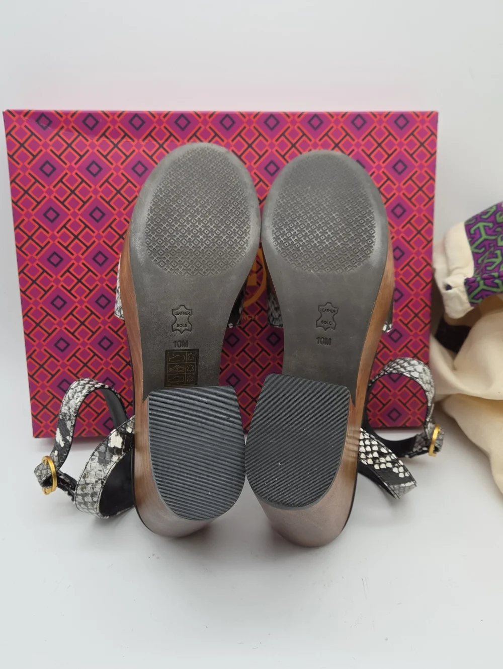 NEW‎ Tory Burch Camilla Platform Sandals in Diamond Roccia Print Size 10